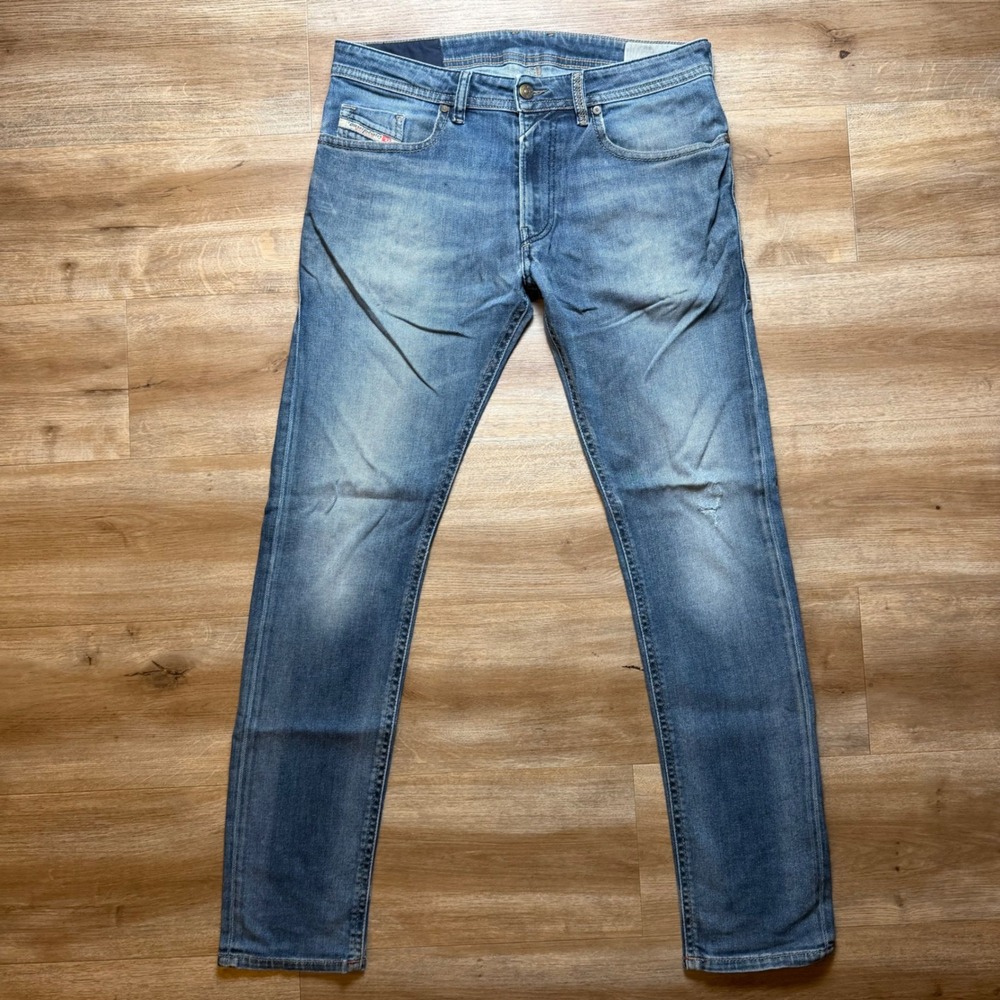 Diesel Thommer Jeans Mens 31x32 Blue Slim Skinny Stretch‎ Denim Distressed 084KW